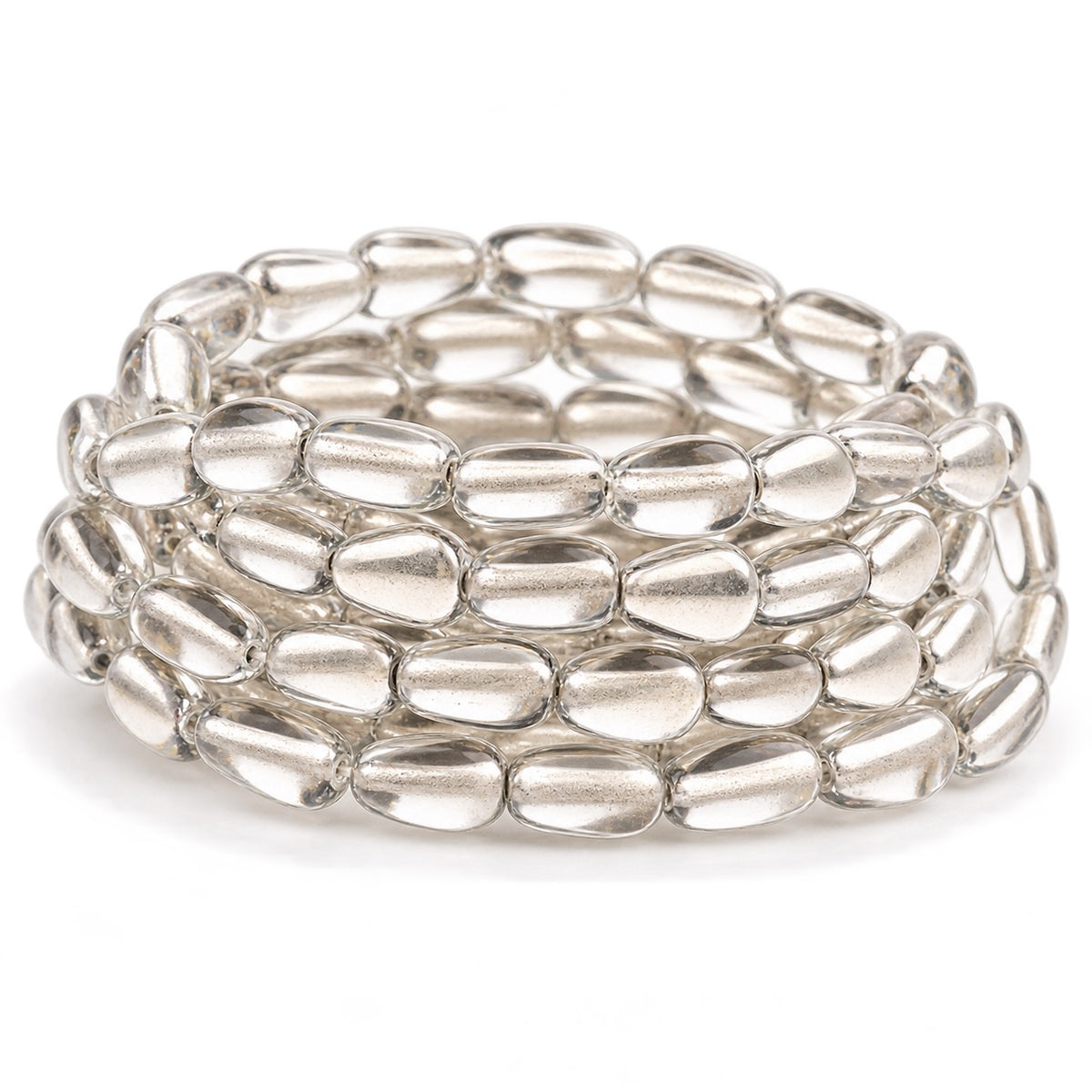 Flat Drop Beads, Crystal (00030), Glass, Czech Republic