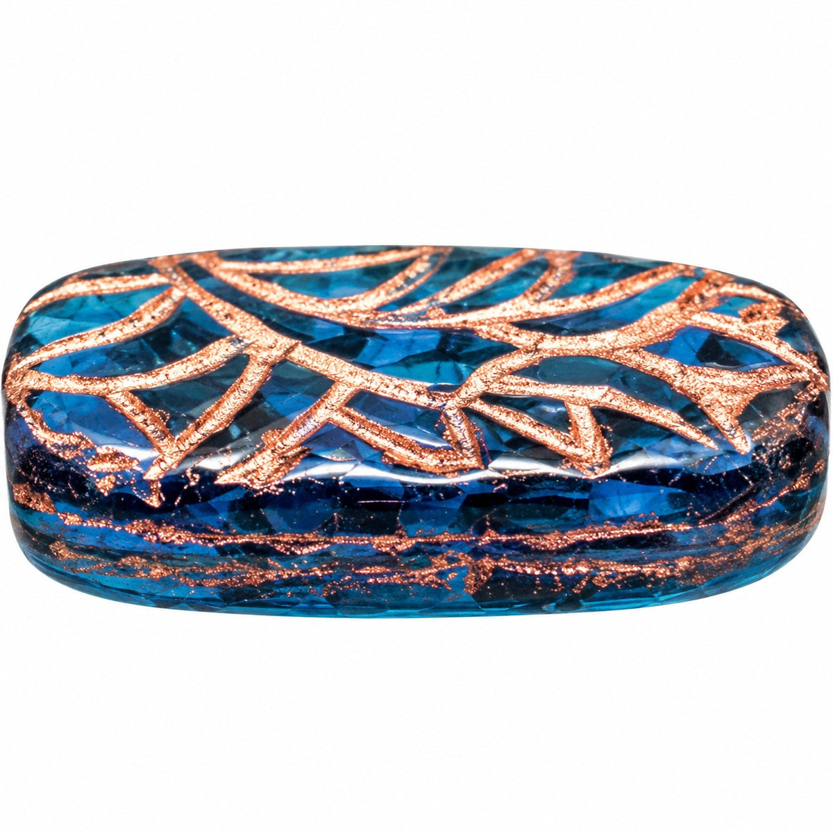 Oval With Ornament Beads, 60060 Copper Lined (60060-54307), Glass, Czech Republic