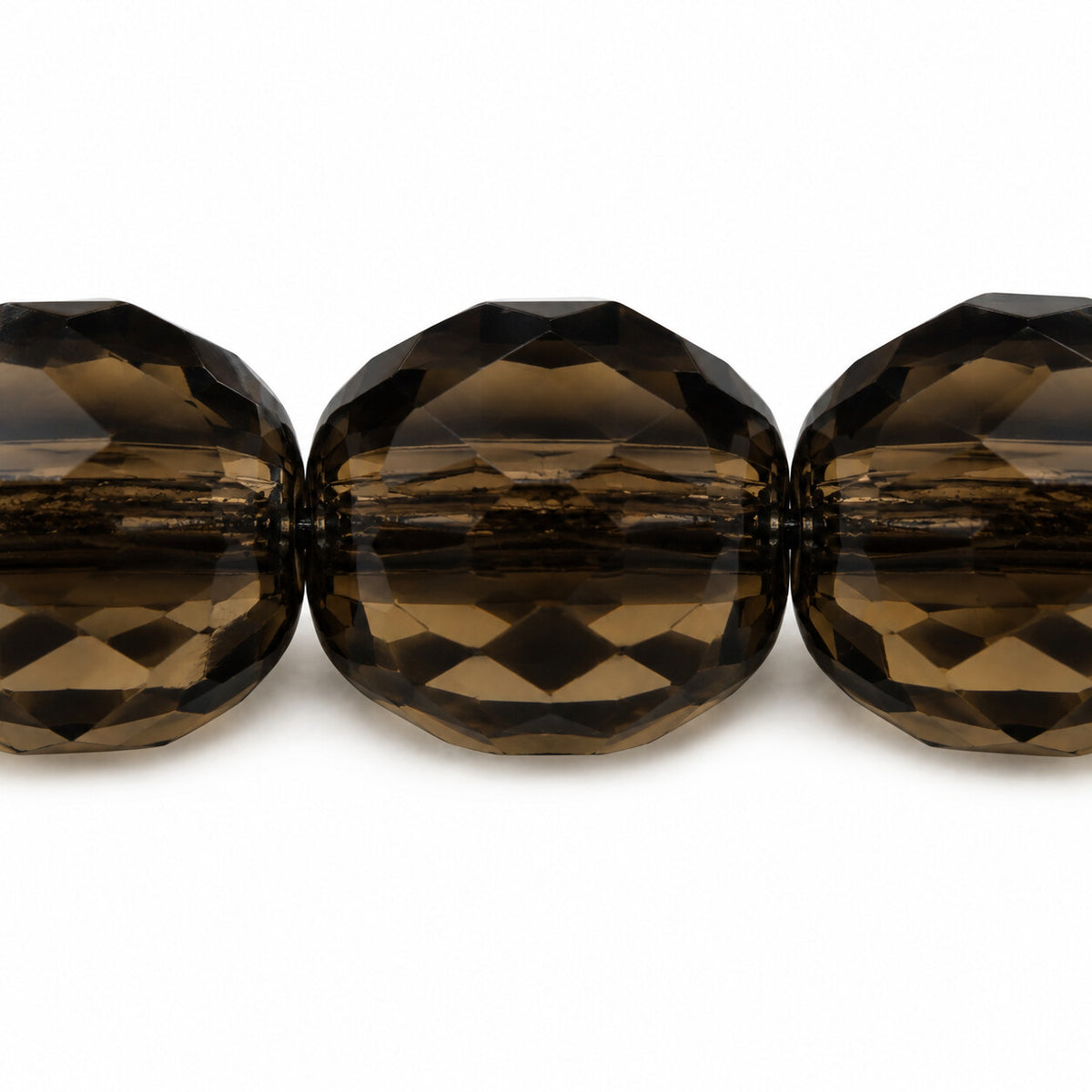 Faceted Special Cut Beads, Transparent Gray (40030), Glass, Czech Republic