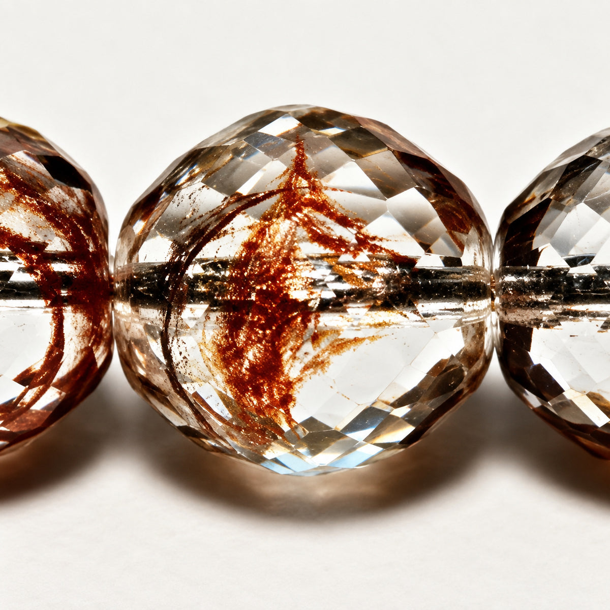 Faceted Round Fire Polish Beads - Small Cut, 0003A (0003a), Glass, Czech Republic