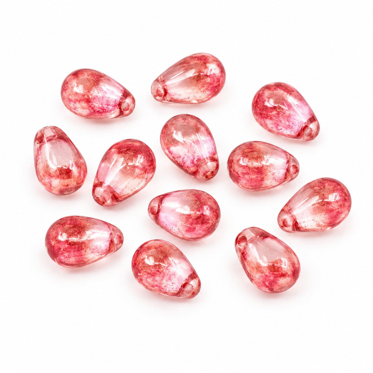 Drop Beads, Crystal Terracotta Red (00030-15495), Glass, Czech Republic