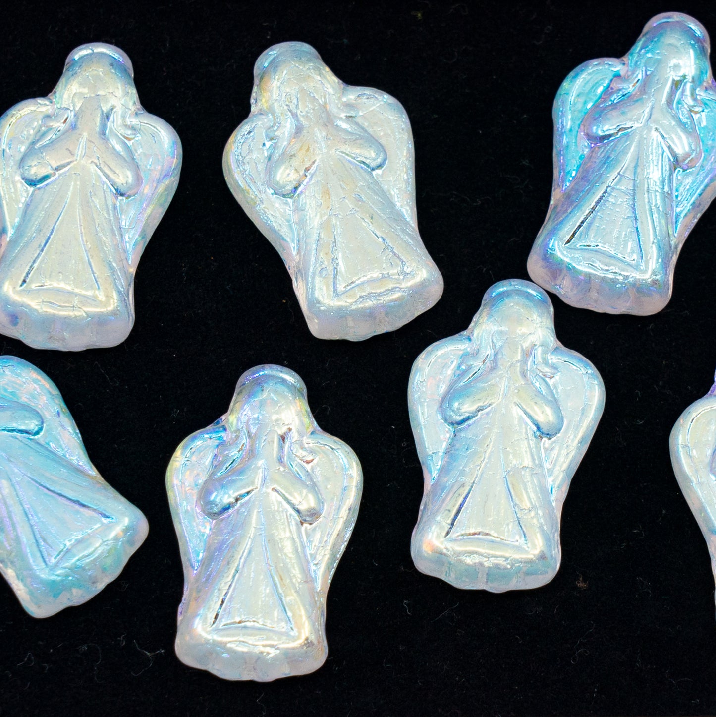 OUTLET 250g/50g Angel Beads, 23 x 13 mm, Crystal Ab Full (2X Side) (00030-28703), Glass, Czech Republic