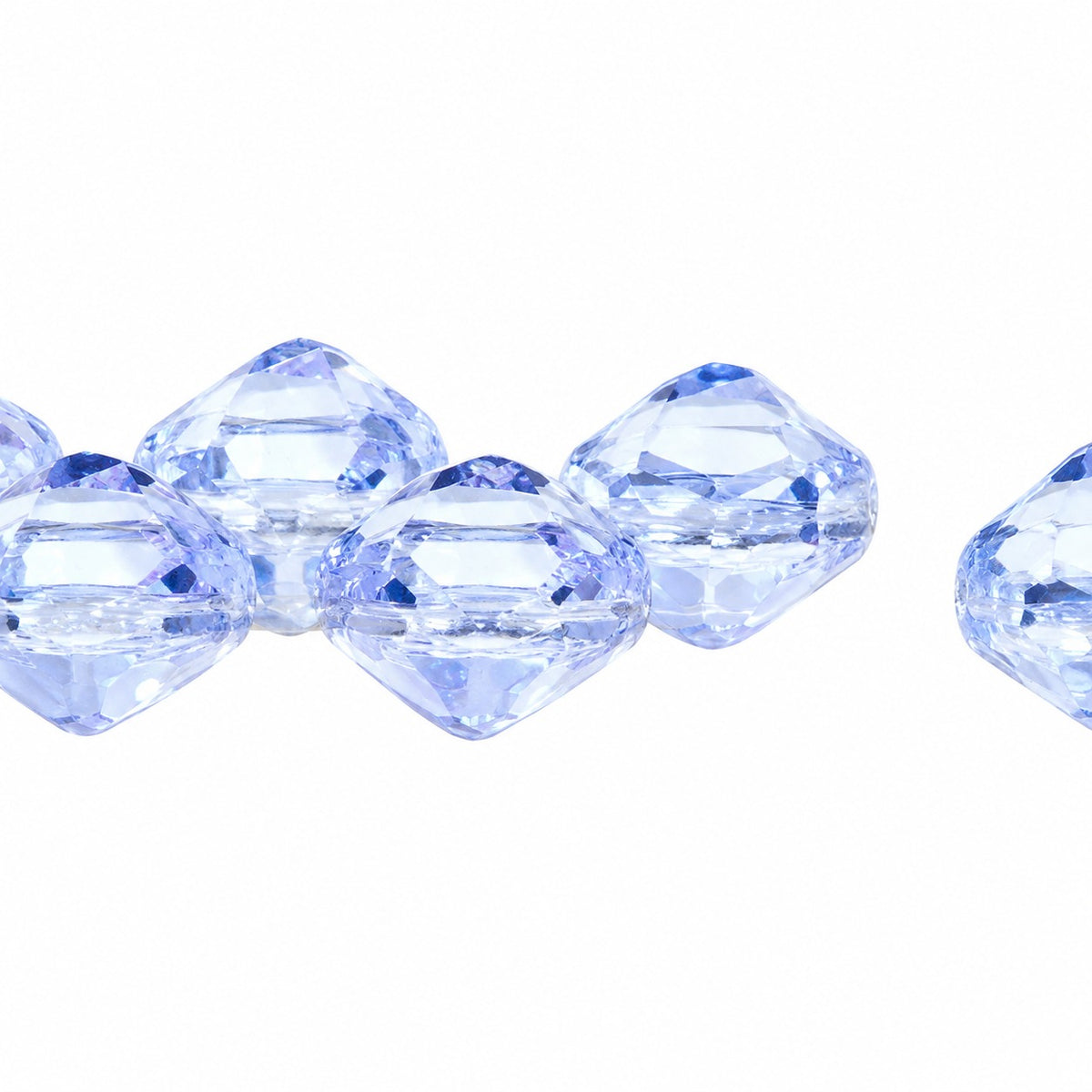 Silky 2-Hole Square Beads, Transparent Light Amethyst (20210), Glass, Czech Republic