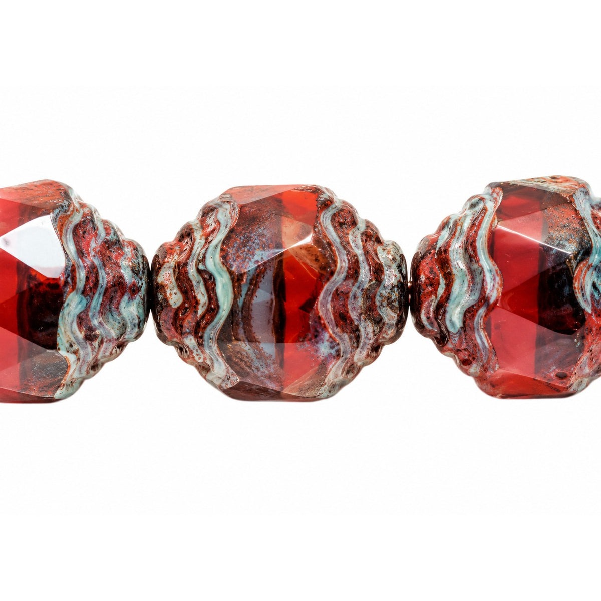 Special Cut Faceted Fire Polished Beads, X1159 Stain Strong (x1159-86805), Glass, Czech Republic