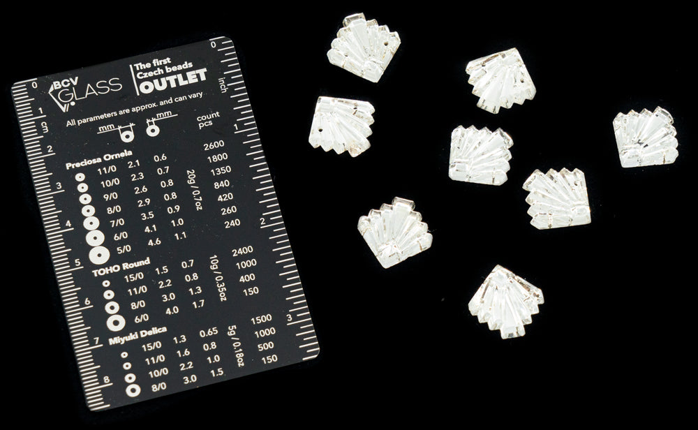 アウトレット 10グラム スクエアディアファン ソーオンキャブ、20 x 20 mm、クリスタルフォイル(00030-foiled)、ガラス、チェコ共和国