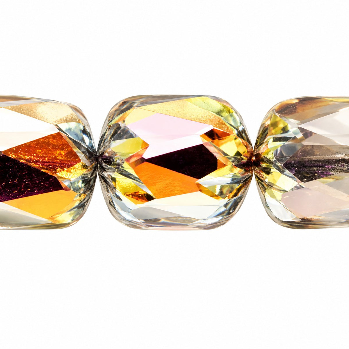 Fire Polished Faceted Cathedral Beads, Crystal Volcano (00030-28001), Glass, Czech Republic
