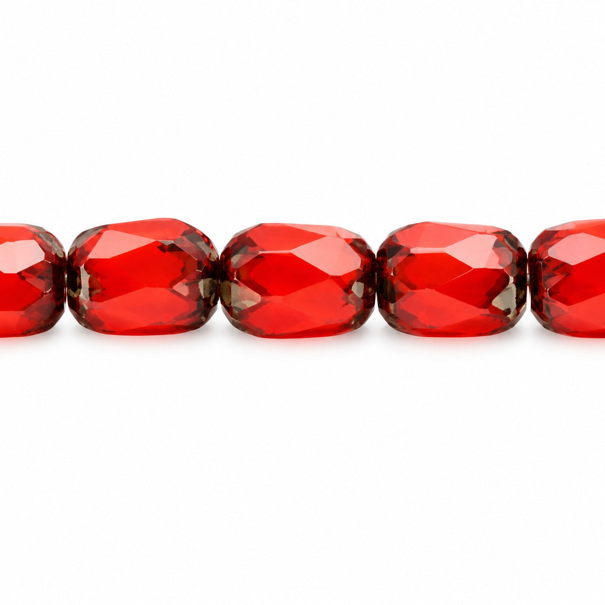 Faceted Fire Polished Beads Special Cut, Opaque Orange Stain Strong (93160-86805), Glass, Czech Republic