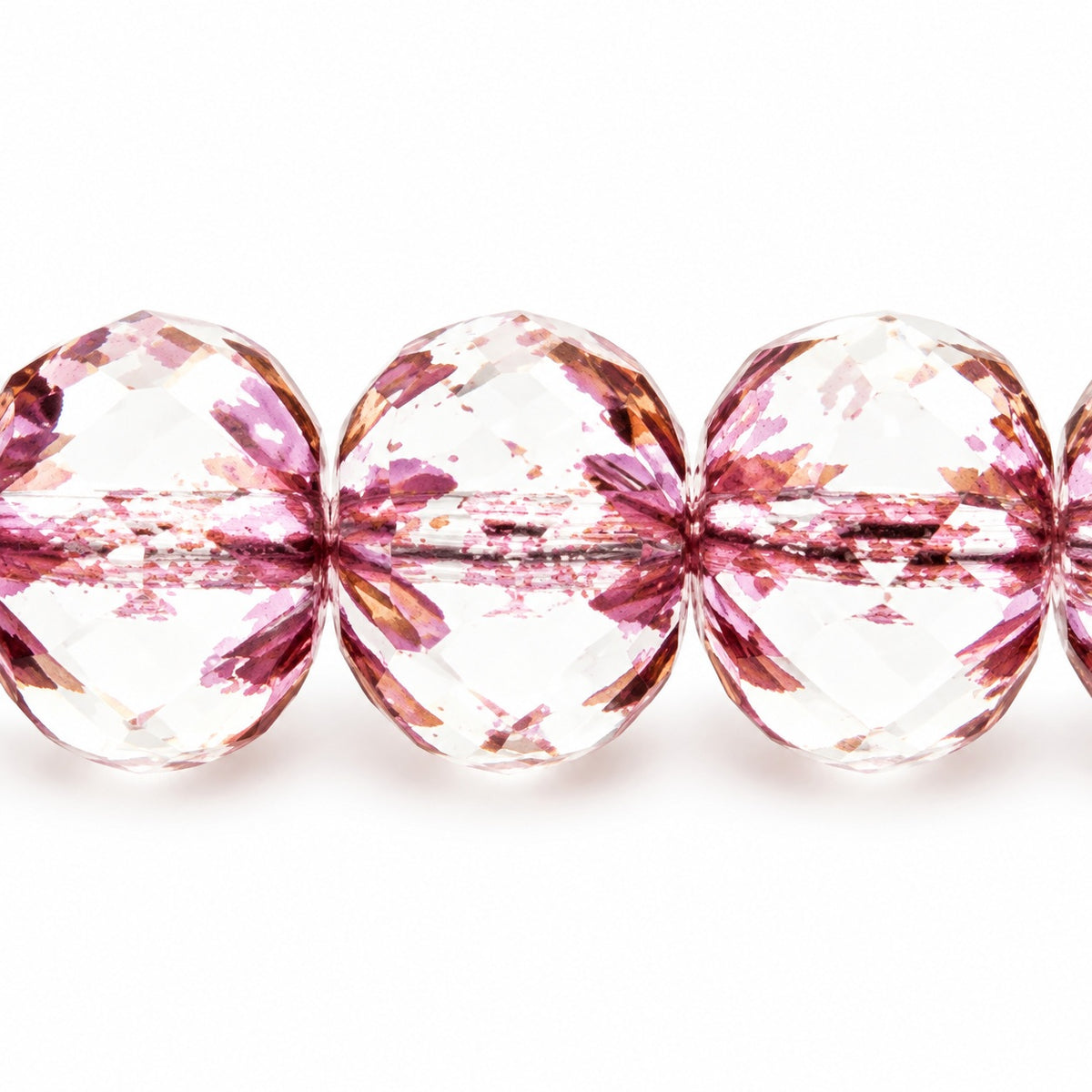 Special Cut Faceted Fire Polished Beads, Crystal Bronze (00030-14415), Glass, Czech Republic