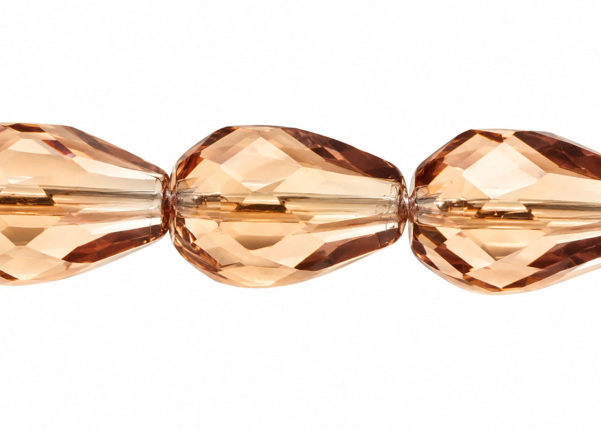 Faceted Fire Polished Beads Special Cut, Transparent Brown (10210), Glass, Czech Republic