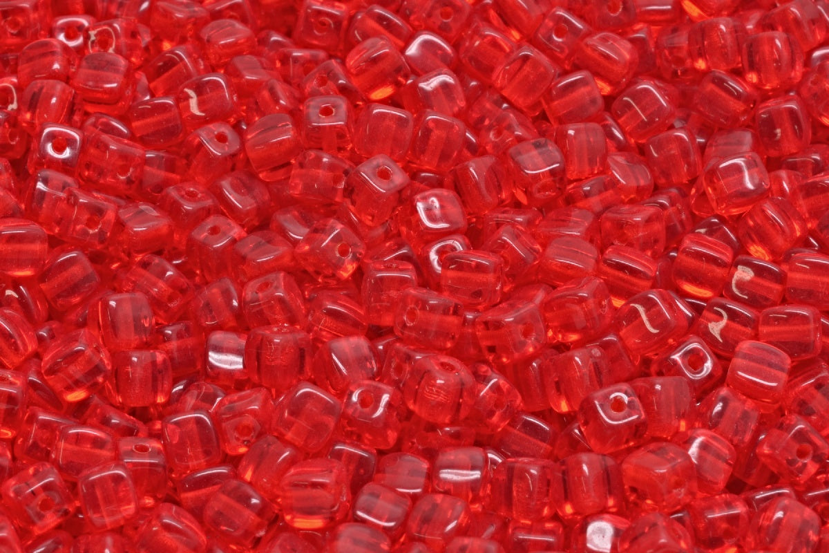 方块珠,蓝棕色虹彩(90080),玻璃,捷克共和国