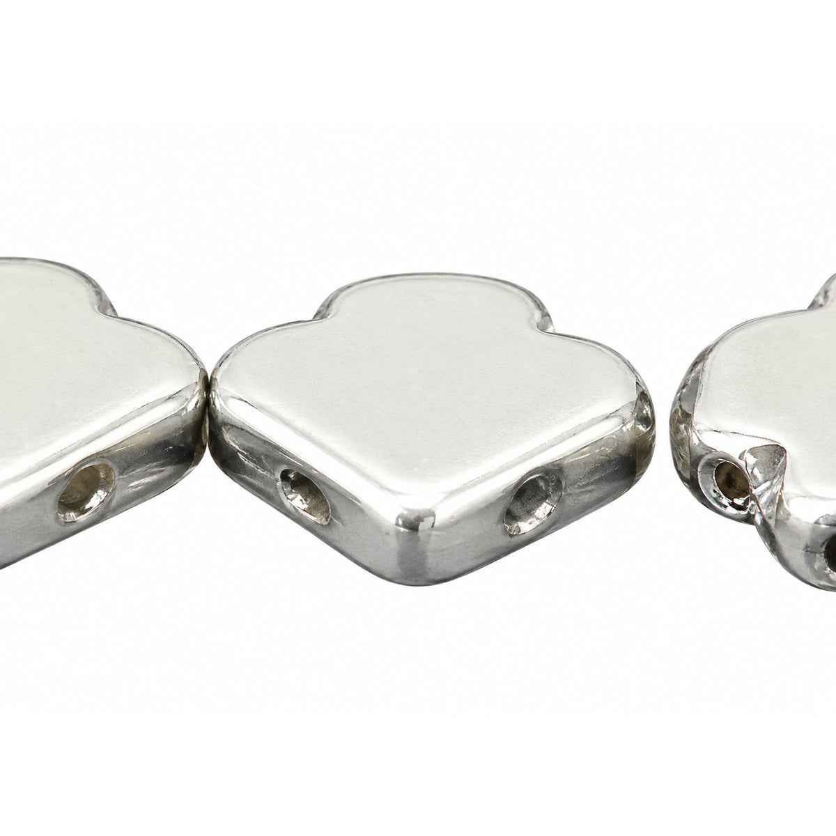 Arrow Beads - Hole From Side To Side, Black Silver Matte (23980-01700), Glass, Czech Republic