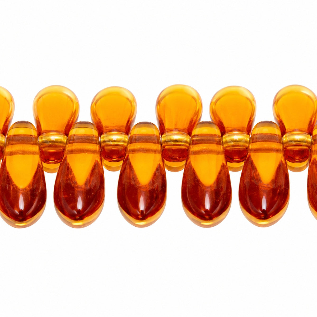 Dagger Beads, Transparent Brown (10110), Glass, Czech Republic