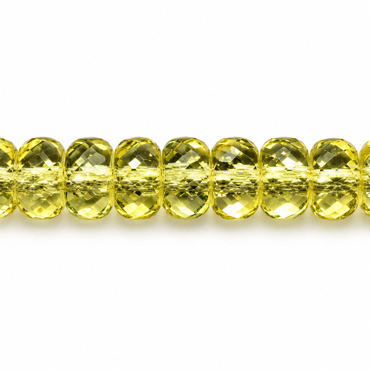 Faceted Special Cut Beads Rondelle, Transparent Yellow (80120), Glass, Czech Republic