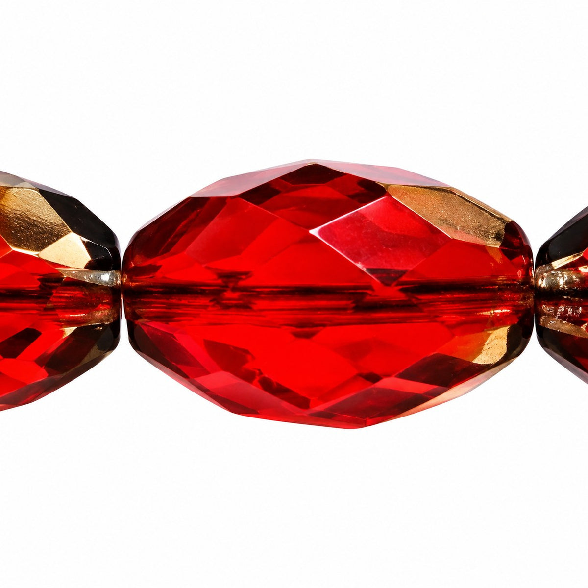 Oval Faceted Beads, T0120 (t0120), Glass, Czech Republic
