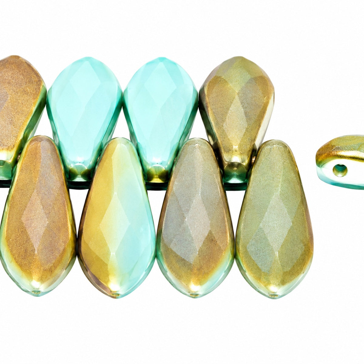 Dagger Beads, Turquise 22501 (63120-22501), Glass, Czech Republic