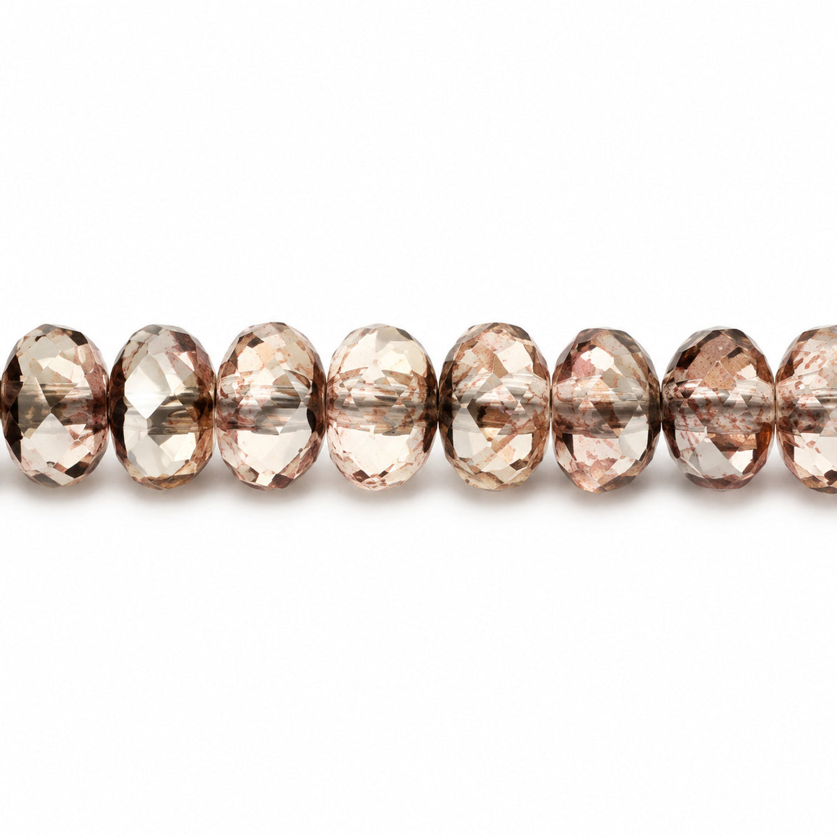 Special Cut Faceted Fire Polished Beads, Transparent Pink Chrom (70120-27401), Glass, Czech Republic