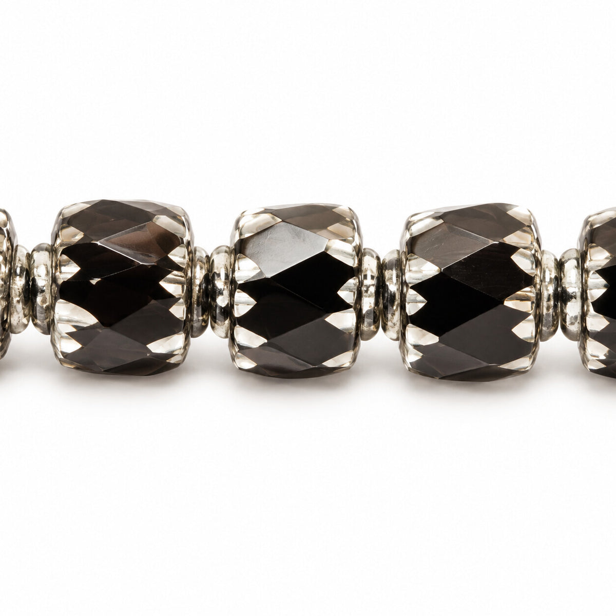 Cathedral Faceted Fire Polished Beads, Black Platin (23980-13702), Glass, Czech Republic