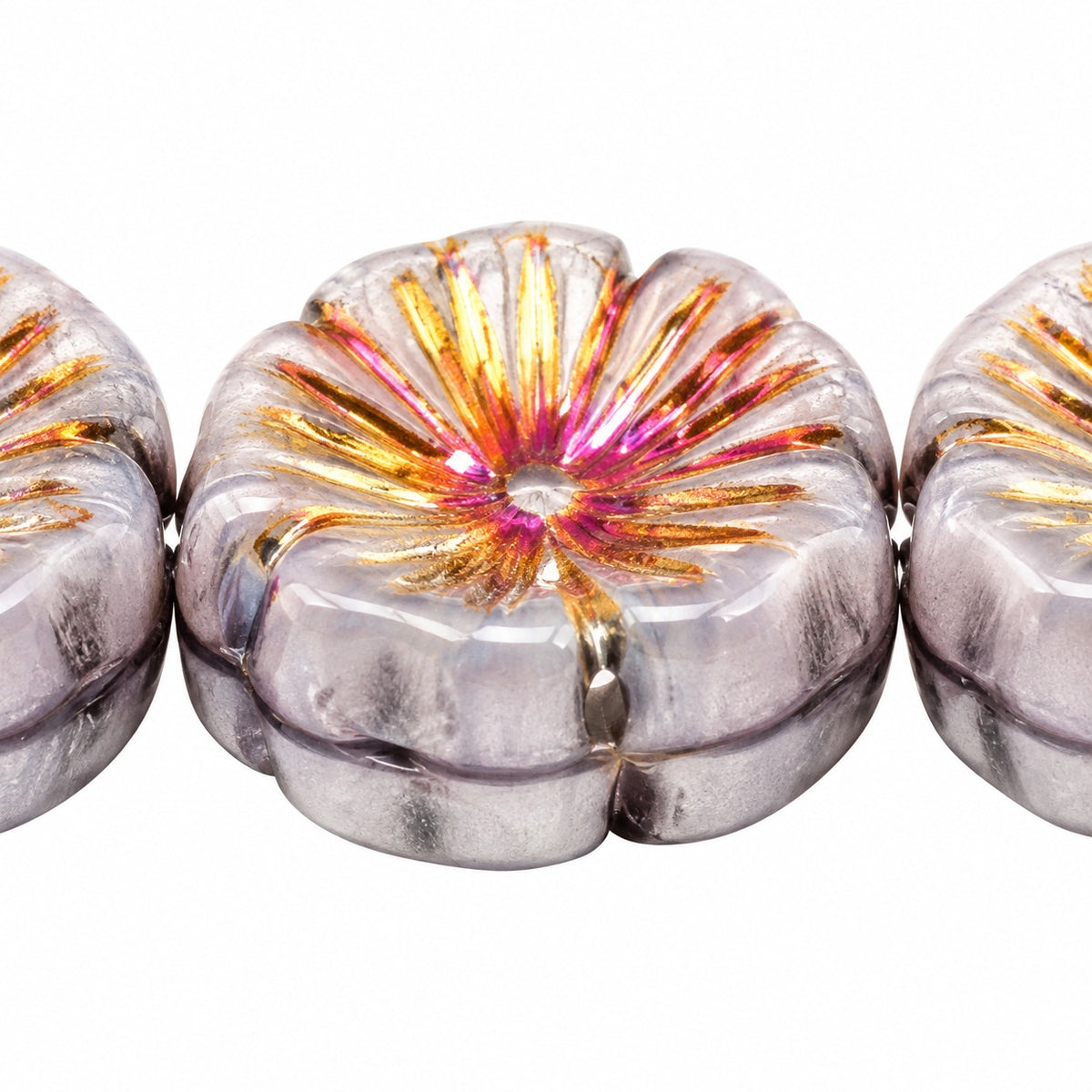 Hawaii Pressed Beads, 21360 Sliperit Full (2X Side) (21360-29503), Glass, Czech Republic