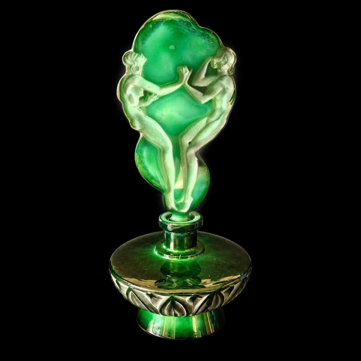 Vintage Bohemia Glass Perfume Bottle, Czech Republic, OUTLET