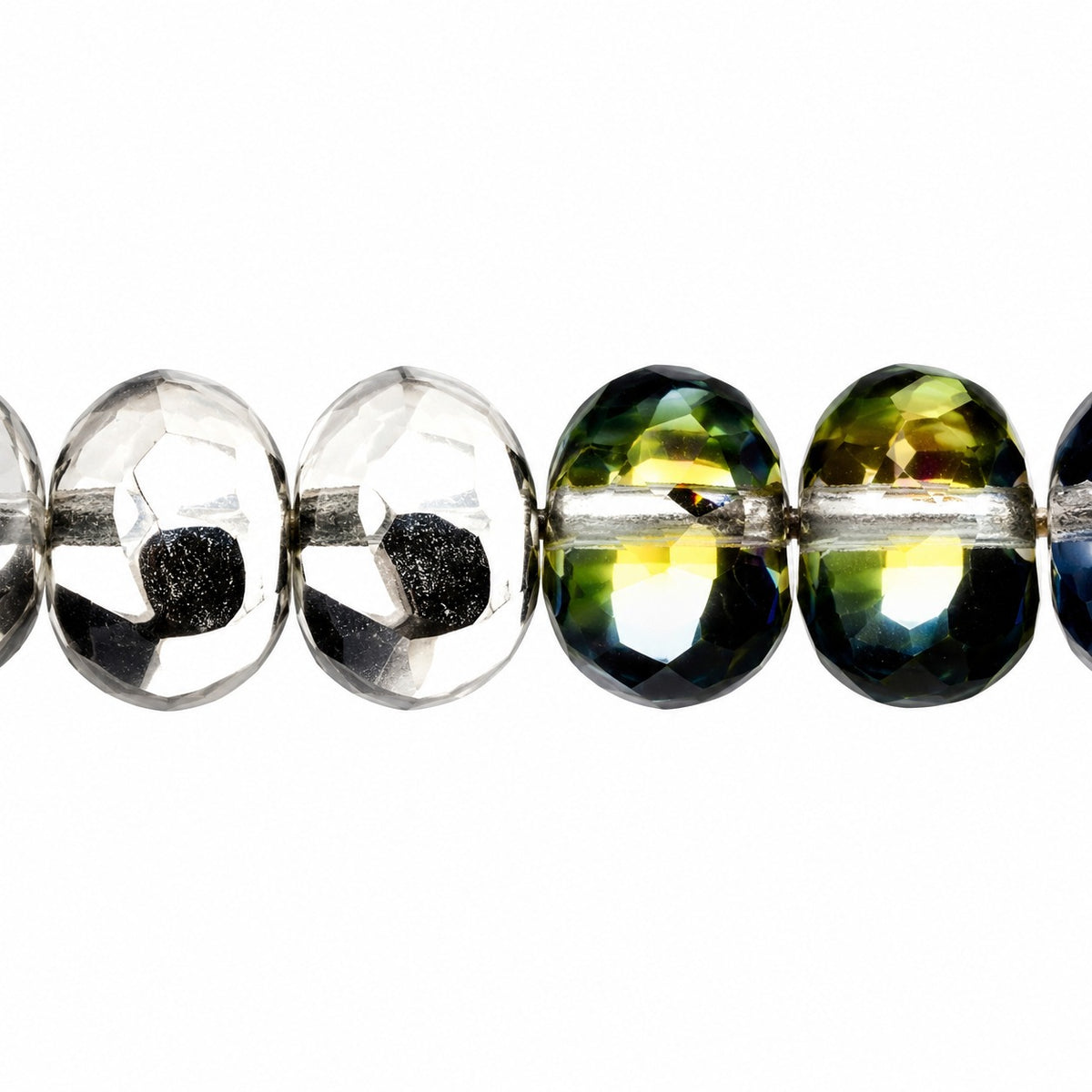 Oval Beads, Crystal 29801 (00030-29801), Glass, Czech Republic