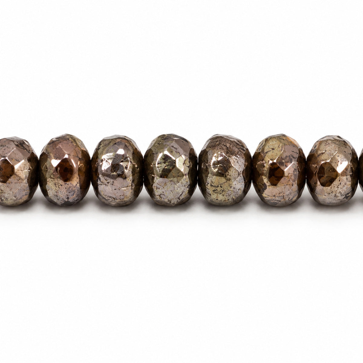 Special Cut Faceted Fire Polished Beads, Beige Stain With Luster Blue (13020-65431), Glass, Czech Republic