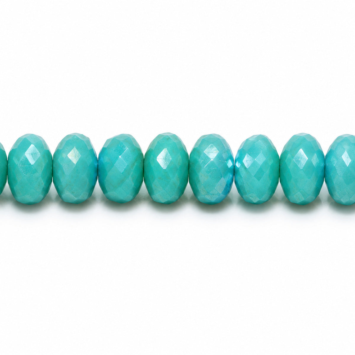 Special Cut Faceted Fire Polished Beads, Turquoise Ab (63130-28701), Glass, Czech Republic