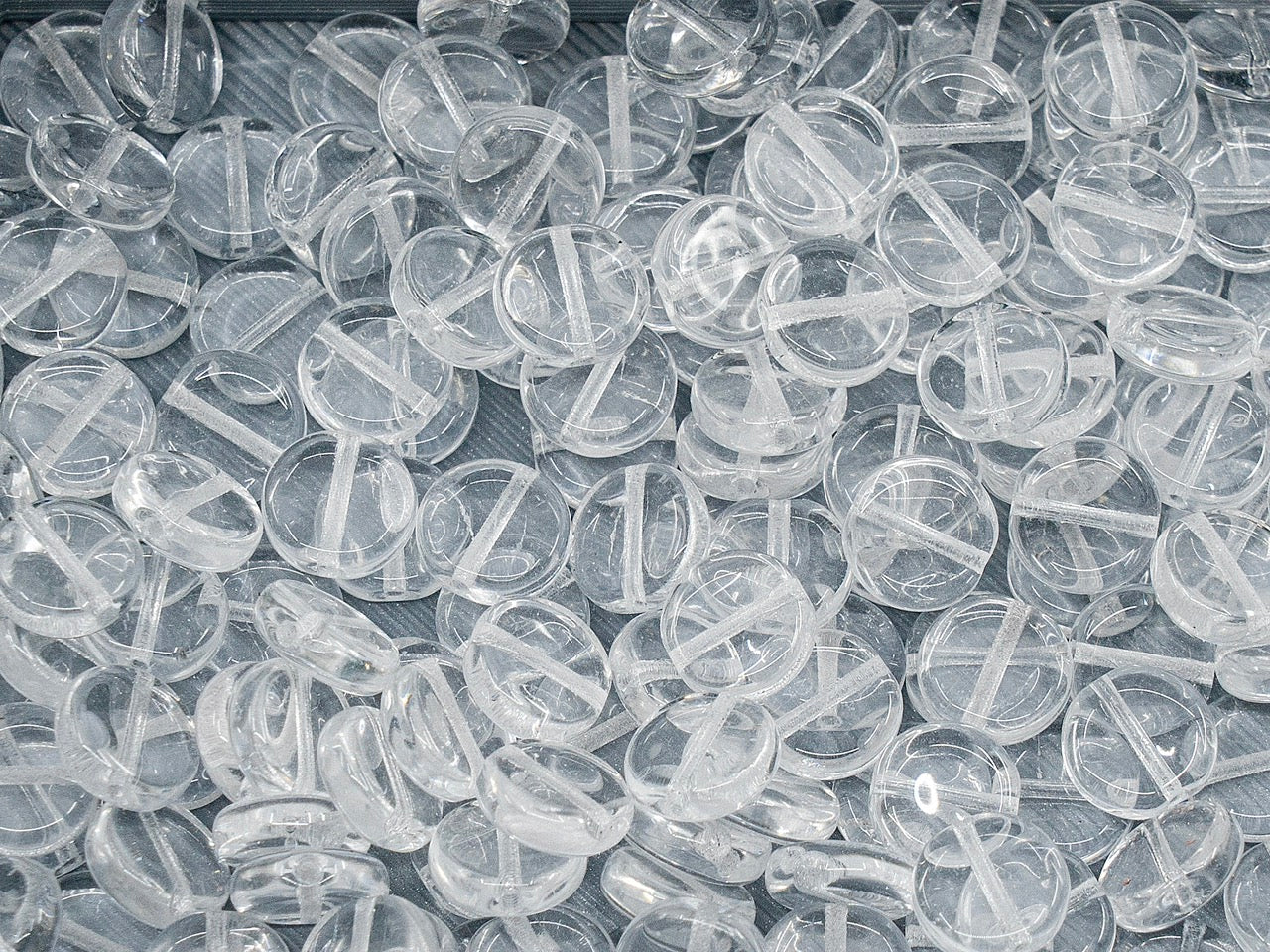 OUTLET Pressed Beads, mm, Glass, Czech Republic