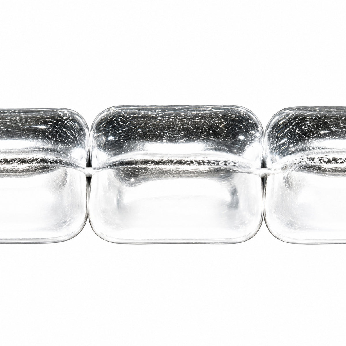Square Beads, Crystal (00030), Glass, Czech Republic