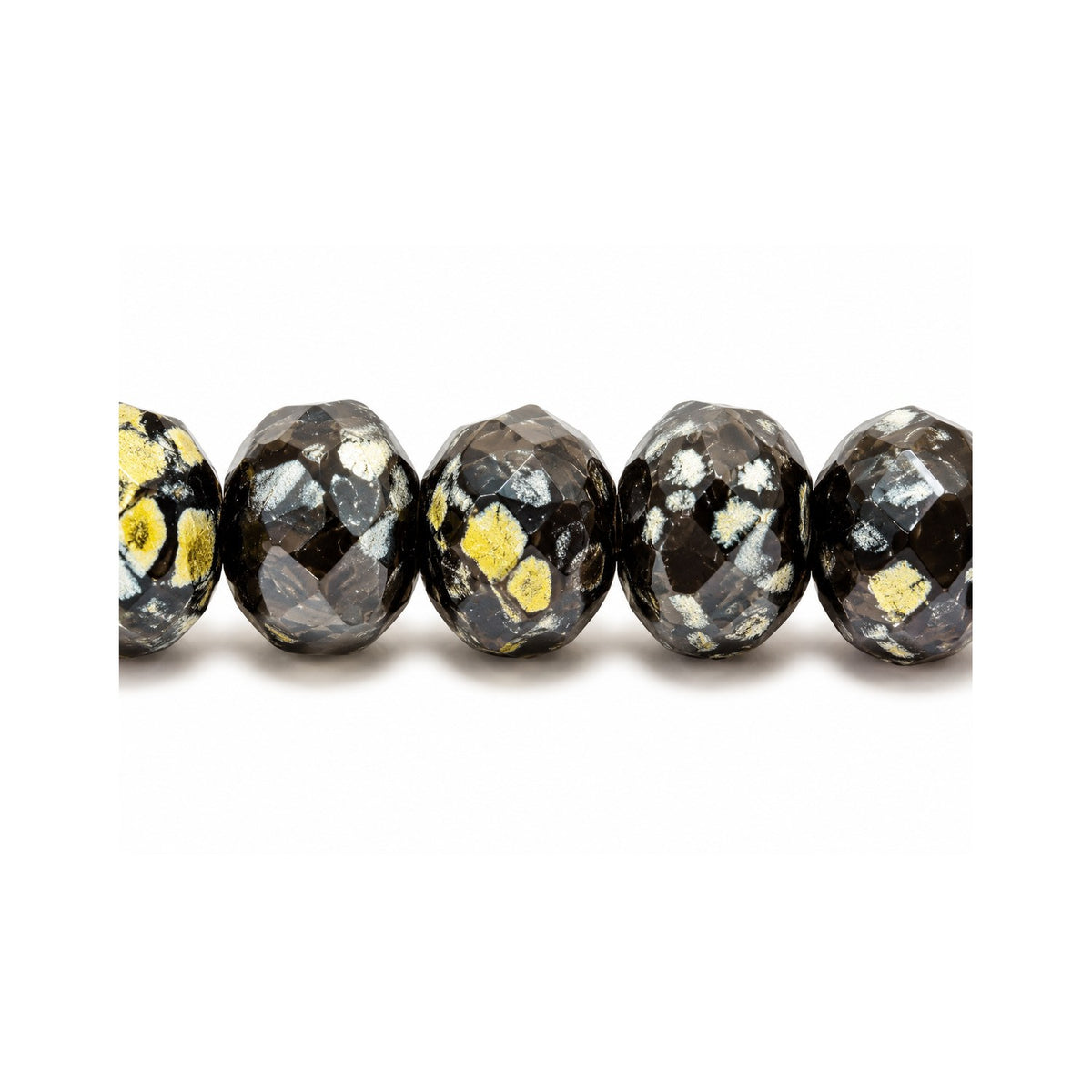 Special Cut Faceted Fire Polished Beads, Black Stain Strong (23980-86805), Glass, Czech Republic