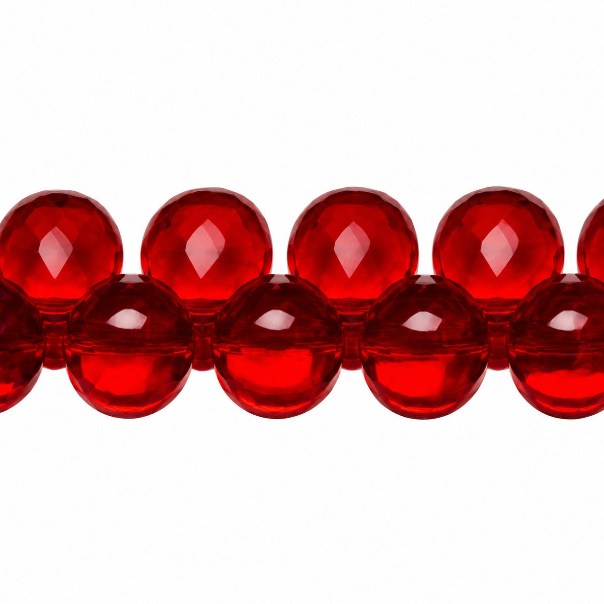 Drop Beads, Transparent Red (90090), Glass, Czech Republic