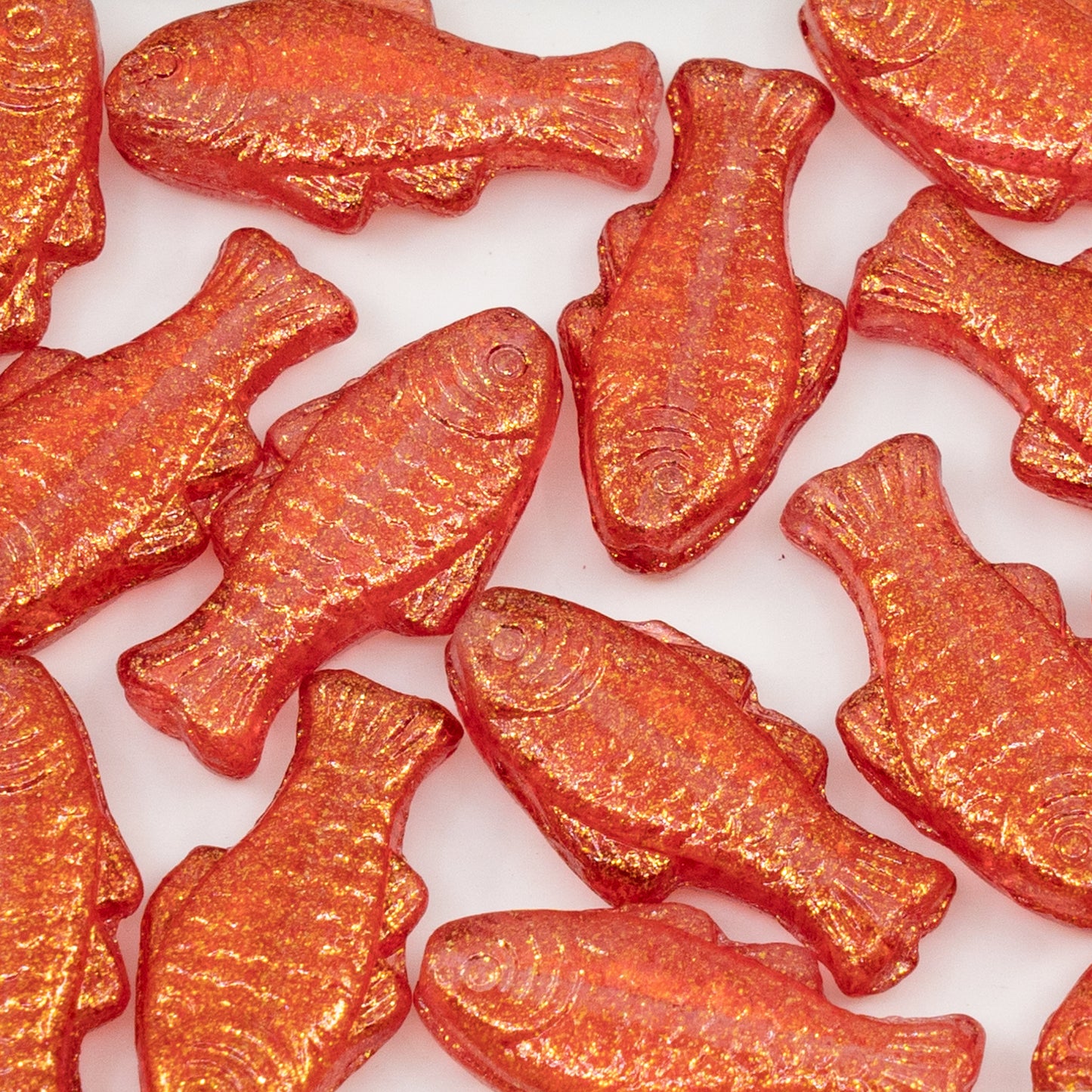 OUTLET 50 grams Big Fish Beads, 24 x 11 mm, Crystal 541011 (00030-541011), Glass, Czech Republic