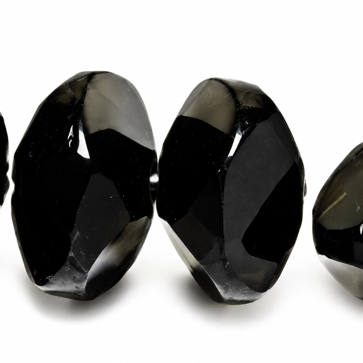 Faceted Special Cut Beads Rivoli, Black (23980), Glass, Czech Republic