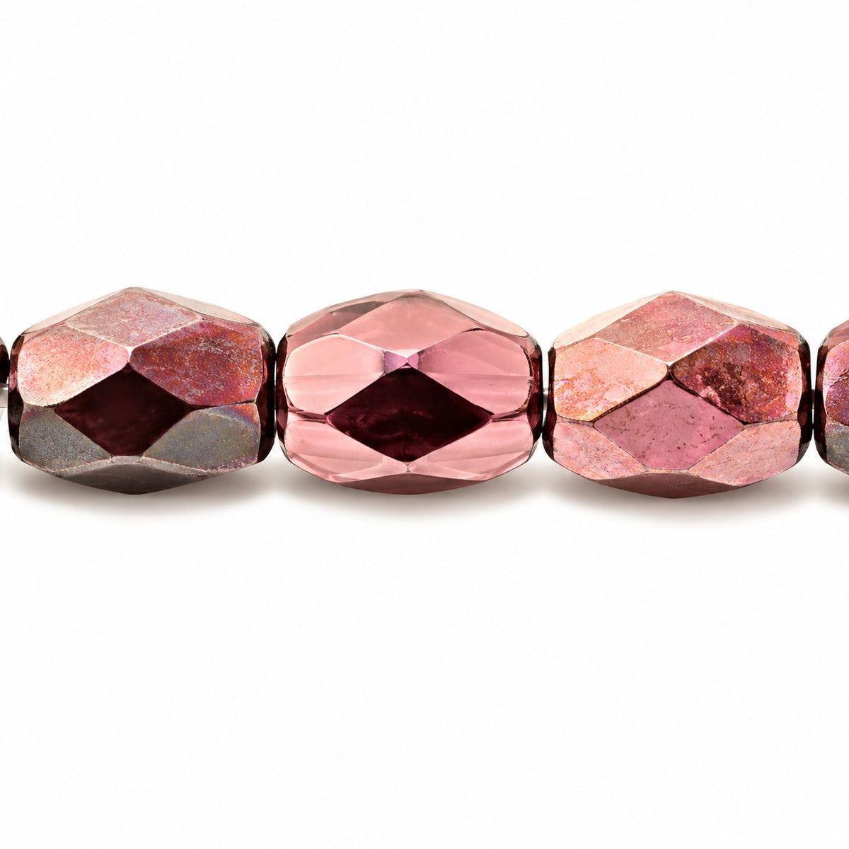 Oval Faceted Beads, Black 14280 (23980-14280), Glass, Czech Republic
