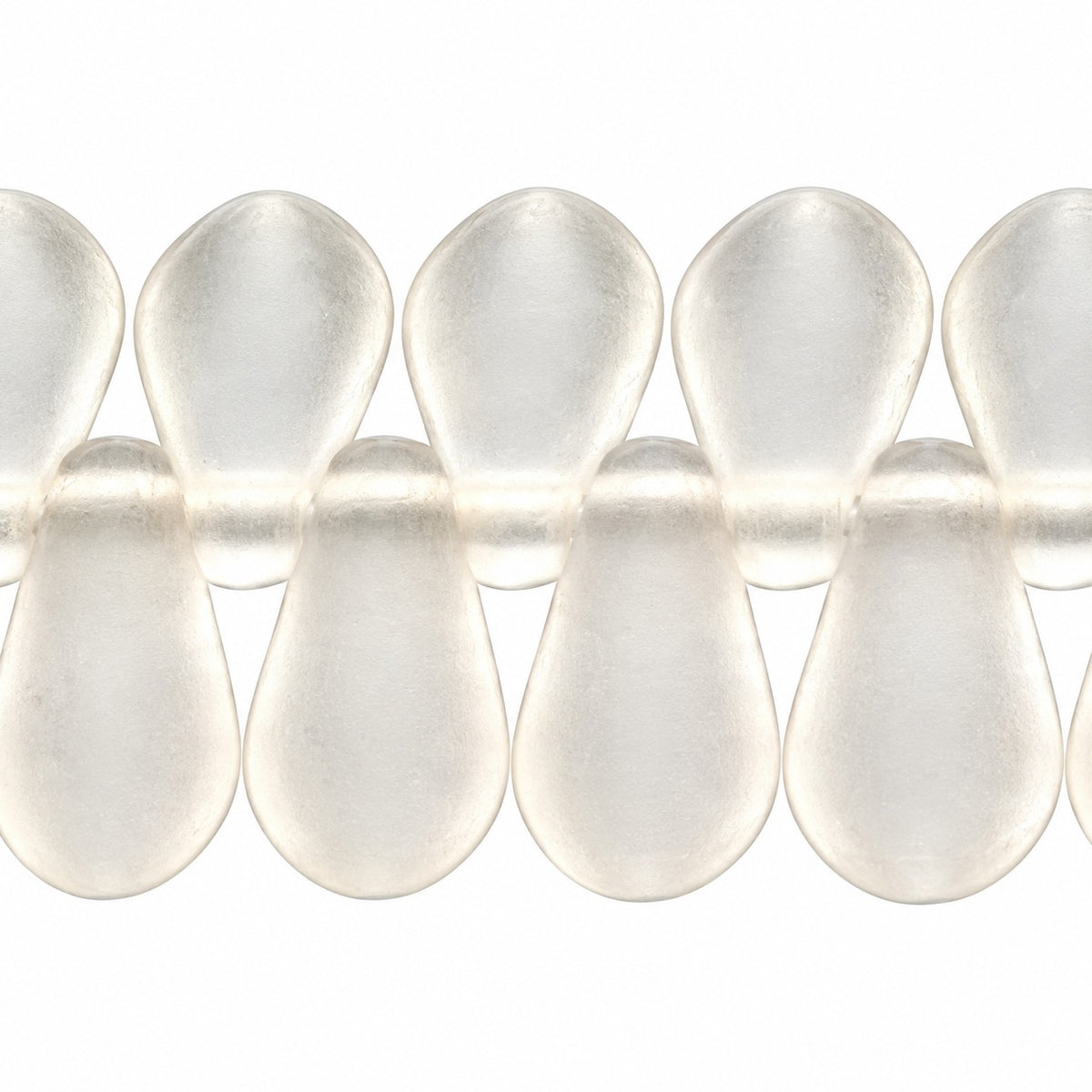 Dagger Beads, Crystal Matte (00030-84110), Glass, Czech Republic