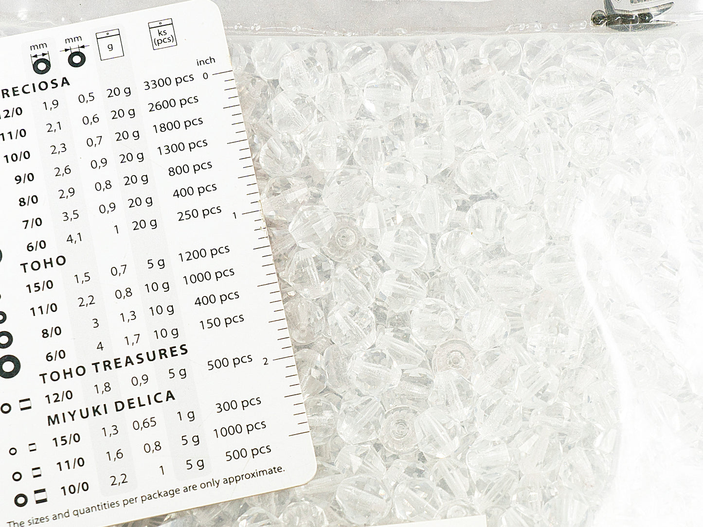 アウトレット 250g ラウンドファイアポリッシュファセットビーズ、8 x 8 mm、クリスタル(00030-)、ガラス、チェコ共和国