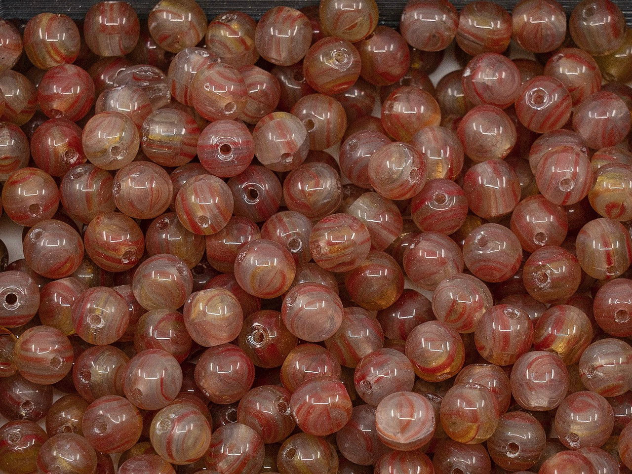 アウトレット ラウンドビーズ、4 mm、ガラス、チェコ共和国