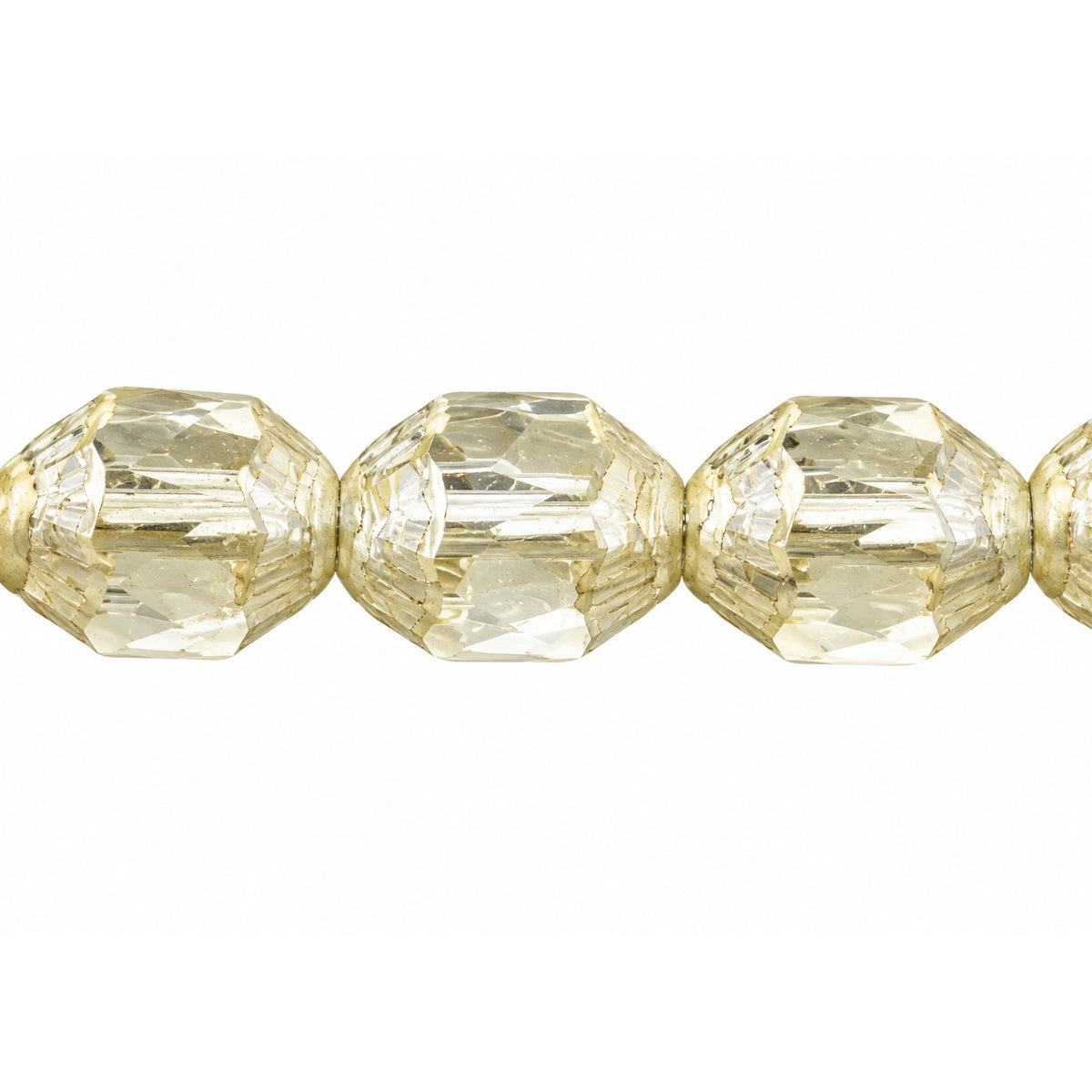Special Cut Faceted Fire Polished Beads, Crystal Antique Silver Patina (00030-81002), Glass, Czech Republic