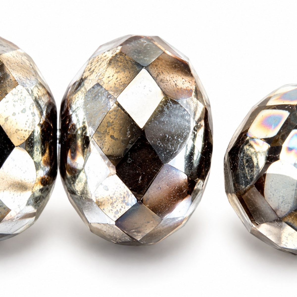 Special Cut Faceted Fire Polished Beads, Black 28104 (23980-28104), Glass, Czech Republic