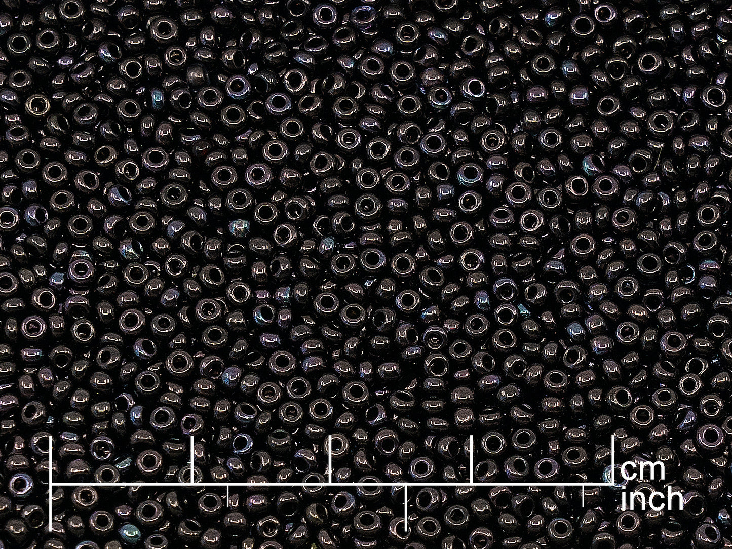アウトレット ロカイユ シードビーズ プレシオサ オルネラ サイズ 10/0、ブラックラスターバイオレット フルコーティング ブラック (23980-14496)、ガラス、チェコ共和国