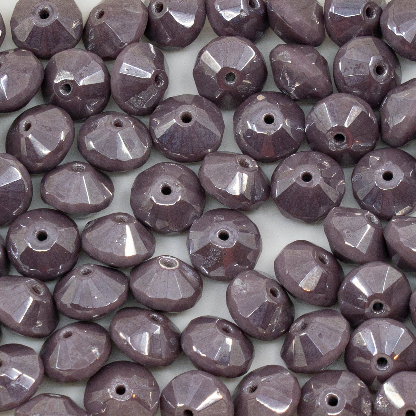 OUTLET 10g Faceted Special Cut Beads, 6 x 9 mm, Purple Hematite (23020-14400), Glass, Czech Republic