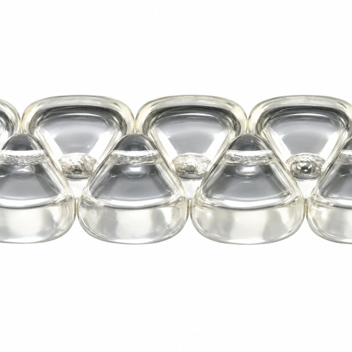 Top Hole Triange Beads, Crystal (30), Glass, Czech Republic