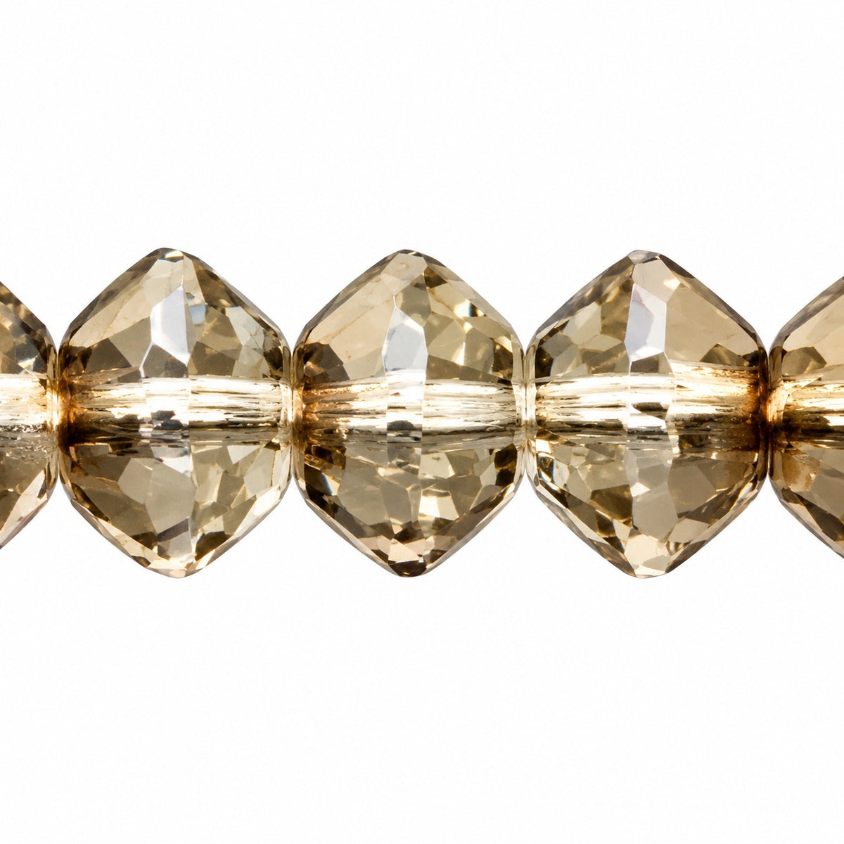 特殊切割火彩抛光珠饰,水晶水晶青铜卡普里(00030-22601),玻璃,捷克共和国