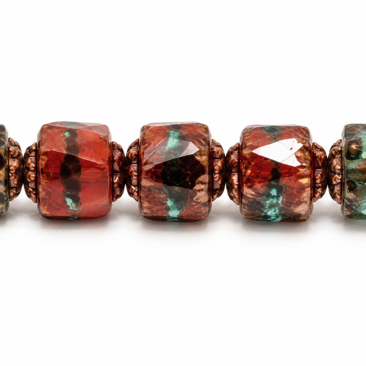 Cathedral Faceted Fire Polished Beads, X2936 Bronze (x2936-14415), Glass, Czech Republic