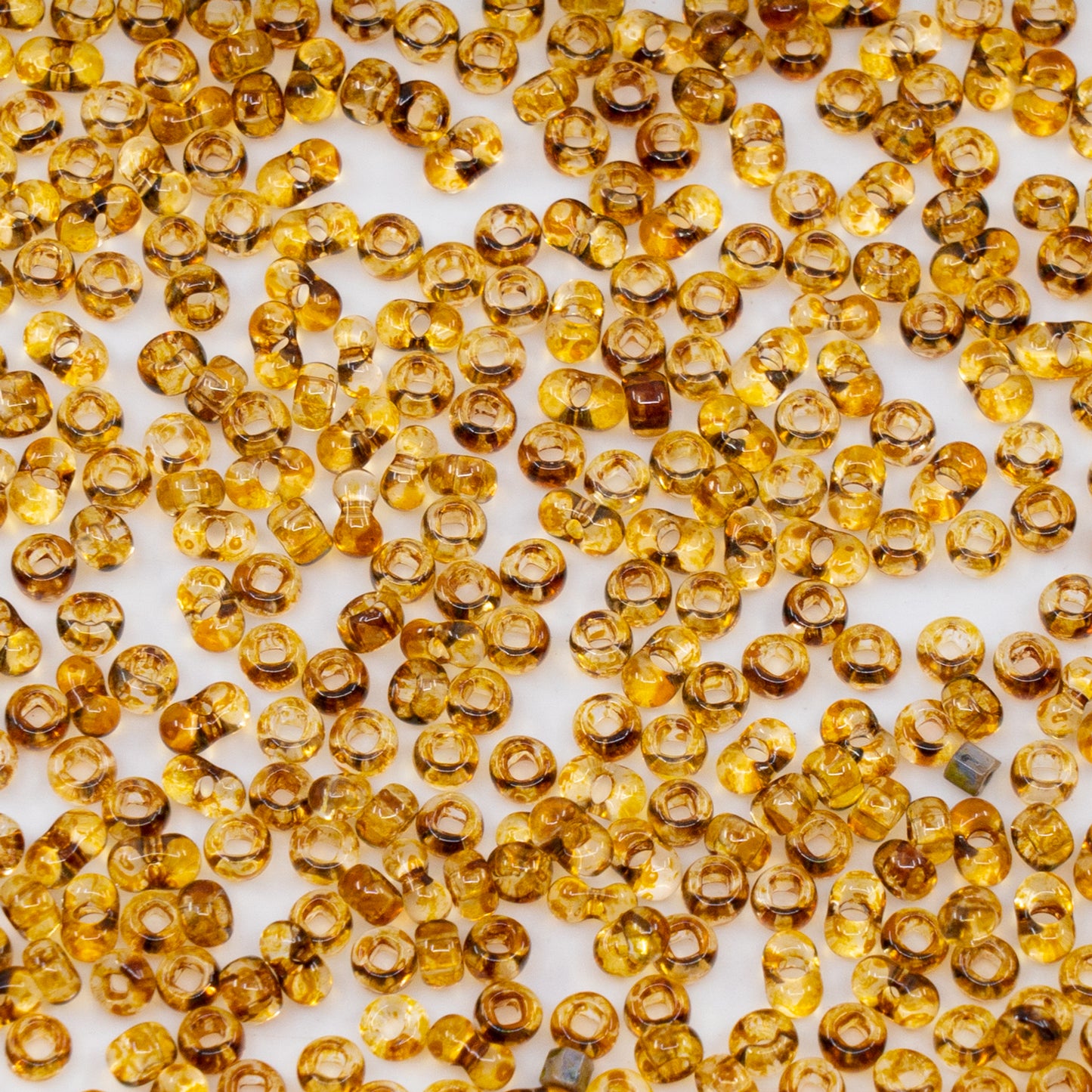 OUTLET 250g/50g Preciosa Ornela Seed Beads, Round Hole, Loose, 8/0, Crystal Travertin (00050-86800), Glass, Czech Republic