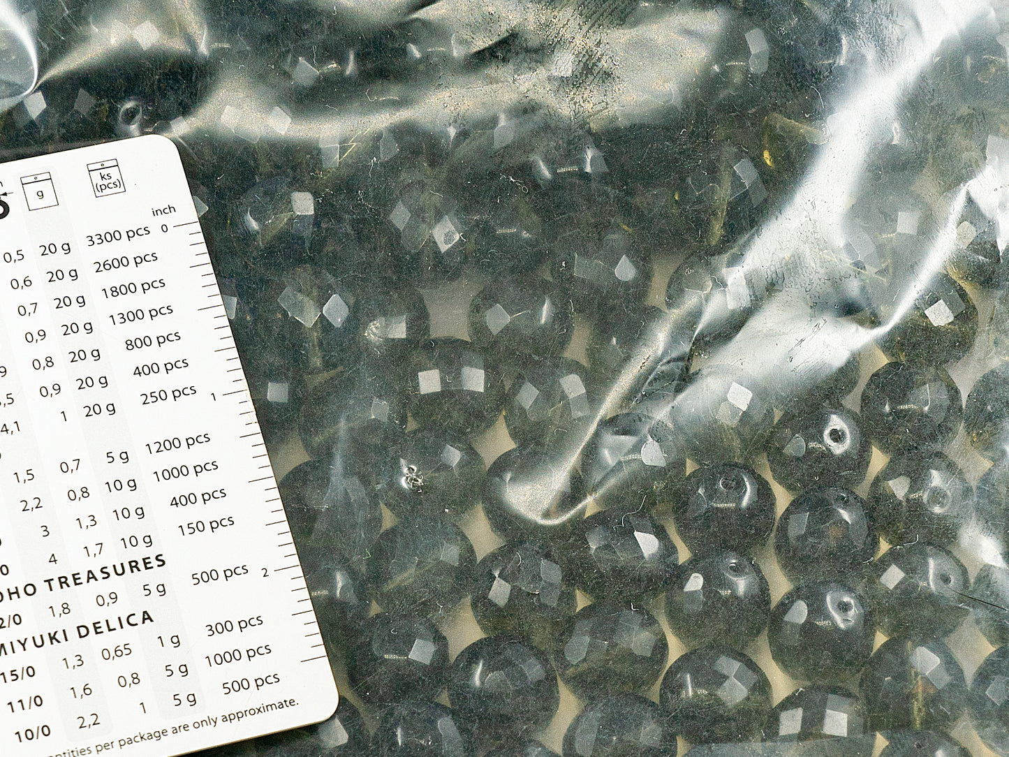 アウトレット 250g ファセット加工 ファイアポリッシュ ラウンドビーズ 14 x 14 mm グレー (40010) ガラス チェコ共和国