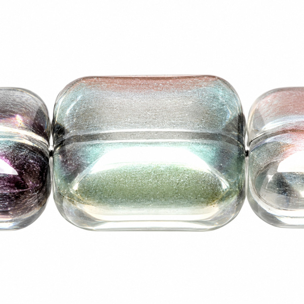 Square Beads, Crystal Combined Luster Copper Green (00030-91003), Glass, Czech Republic