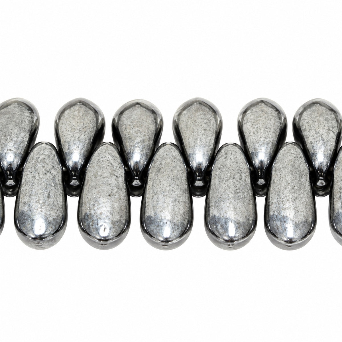 Dagger Beads, Black Hematite (23980-14400), Glass, Czech Republic