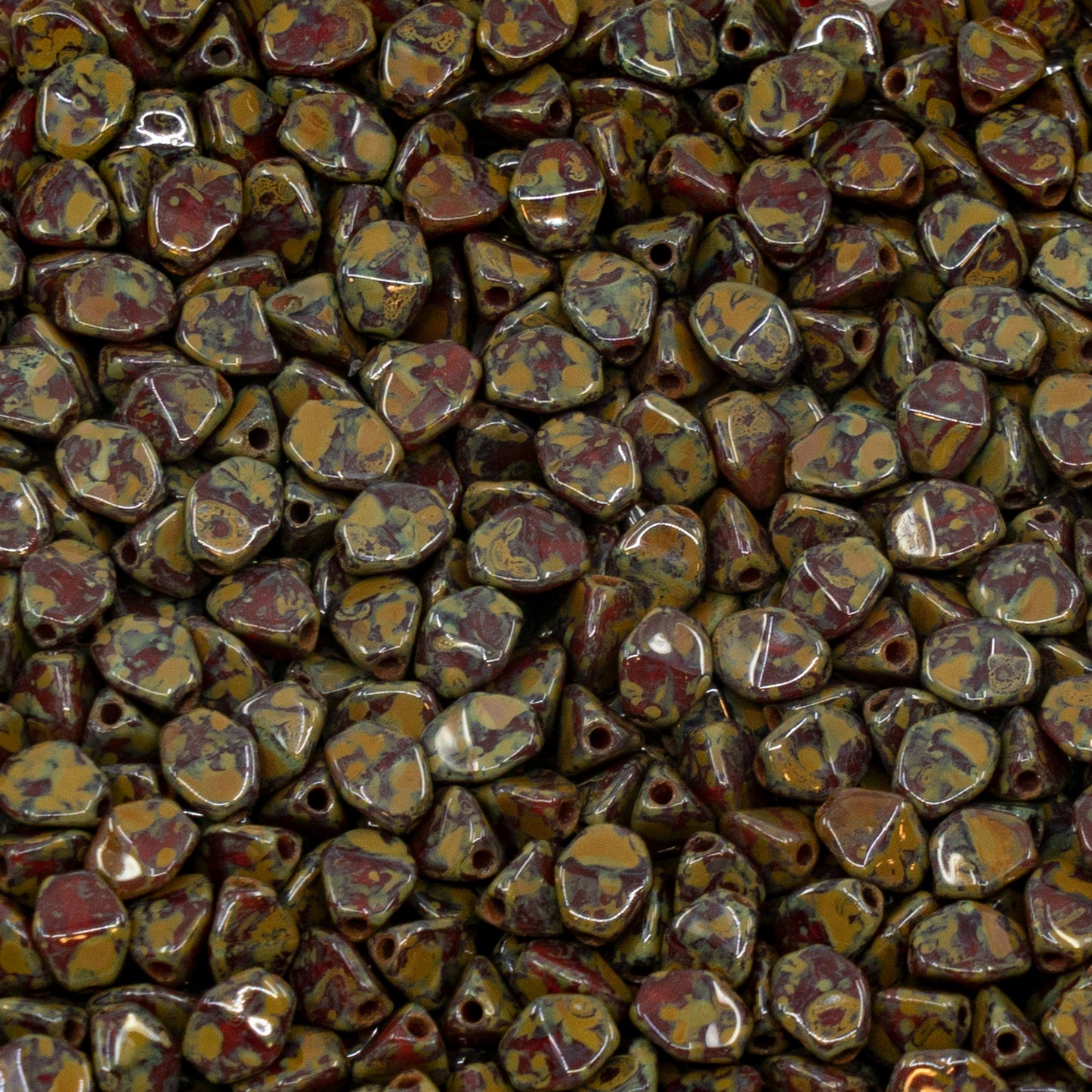 アウトレット 250g ピンチビーズ、5 x 5 mm、透明オレンジトラバーチン(90030-86800)、ガラス、チェコ共和国