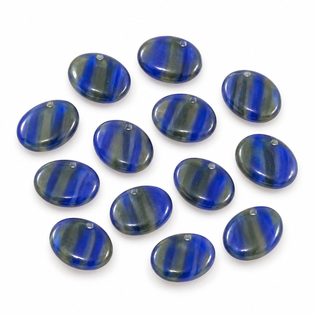 Oval Lentil Beads, X1565 (x1565), Glass, Czech Republic