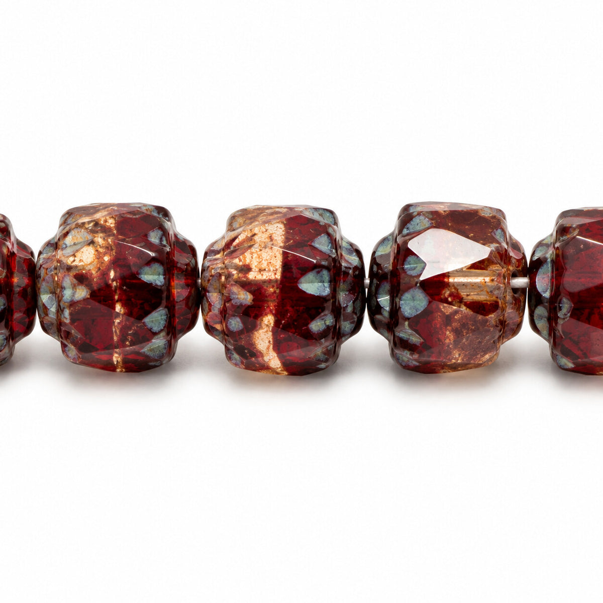 Cathedral Faceted Fire Polished Beads, X1977 Stain Strong (x1977-86805), Glass, Czech Republic